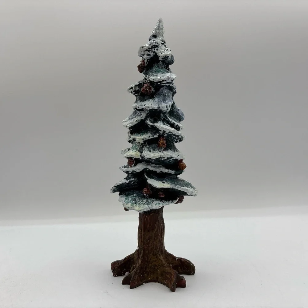 Department‎ 56 1991 Vintage Village Pole Pine Tree 5528-0 8” Cold Cast Porcelain
